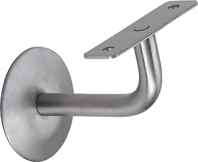 Image de Support de main courante avec équerre, distance du mur 75 mm, inox mat