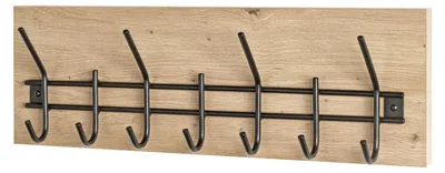 Produktbild von Wandgarderobe aus MDF mit 7 Haken und modernem Design