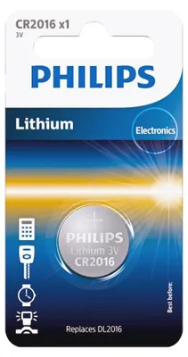 Produktbild von Philips Lithium 3.0V Knopfzelle CR2016