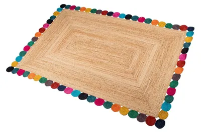 Jute-Teppich, rechteckig, mehrfarbig, 230x160x1 cm
