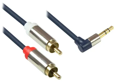 Zdjęcie produktu dla Alcasa GC-M0066, 3.5mm, Męska, 2 x RCA, Męska, 3 m, Niebieski