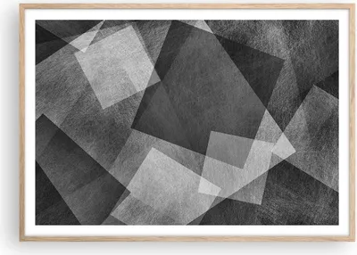 Produktbild von Gerahmtes Poster - Rahmen in heller Eiche - Abstraktion modern - 100x70 cm - Wand Bild - Wanddeko - Wandbilder - Wandposter - Bilderrahmen - Bilder - Kunstdruck - Wandbild - P2NAA100x70-3996