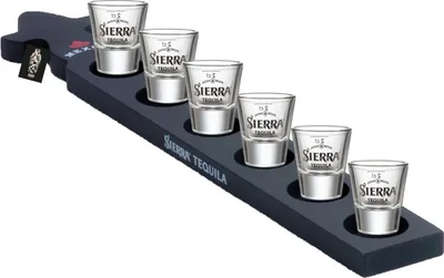 Produktbild von Sierra Tequila Set Shot Rack & 6 Sierra Tequila Shotgläser 2cl geeicht ca. 45cm lang