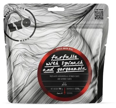 Obrázek produktu pro dieta LYOFOOD Farfalle se špenátem a gorgonzolou 94g