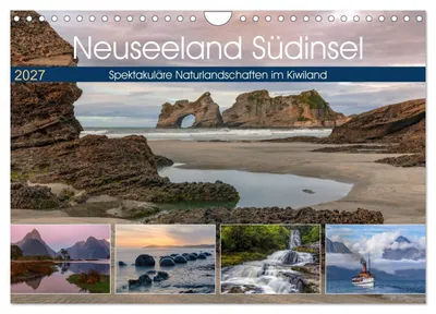 Produktbild von Neuseeland SüSteckanschlussl - Spektakuläre Naturlandschaften im Kiwiland (Wandkalender 2027 DIN A4 quer), CALVENDO Monatskalender