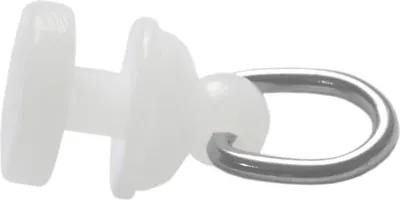 Zdjęcie produktu dla Szyny do zasłon, rolki, 140 sztuk, białe, plastikowe, do zasłon