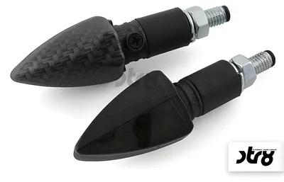 Obrázok produktu pre LED blinker STR8 Black Line s efektom skutočného uhlíkového vlákna, s osvedčením ABE
