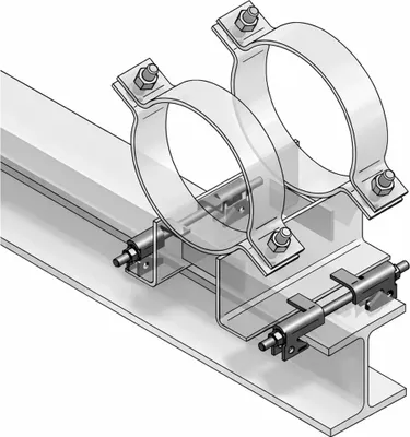 Productafbeelding van MEFA verbindingsstuk type 2A II, geschikt voor HEA 160-180, HEB 140-160, IPE 270-330, 1 stuk.