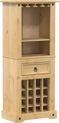 Produktbild von vidaXL Weinregal Corona 56x35x134,5 cm Massivholz Kiefer