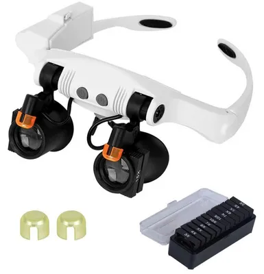 Zdjęcie produktu dla Verk 09141 Okulary zegarmistrzowskie, LED, 3x, 4x, 5x, 6x, 7x, 10x
