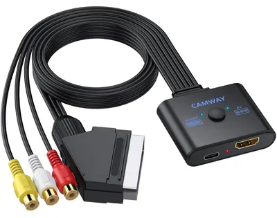 Productafbeelding van RCA en SCART naar HDMI converter 1080p met ingangskeuze
