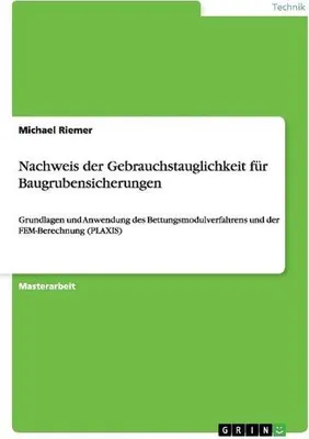 Produktbild von Nachweis der Gebrauchstauglichkeit für Baugrubensicherungen