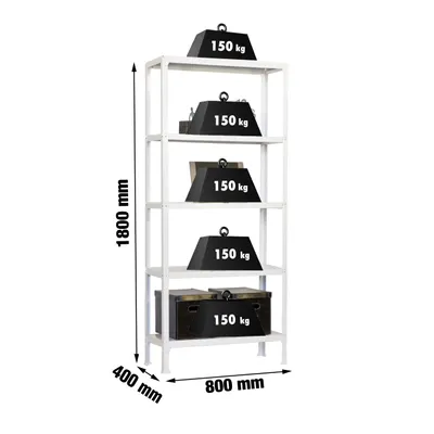 Produktbild von Metallregal SIMONHOME CLICK MINI 5/400 BRANCO/BRANCO