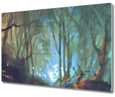 Produktbild von Glas Schneidebrett Herdabdeckplatten Schneideplatten - 80x52 cm - Dunkler Wald