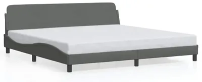 Obrázek produktu pro vidaXL Postel „Dover“ tmavě šedá 193 x 203 cm látková