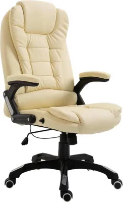 Image de Chaise de bureau Crème Similicuir