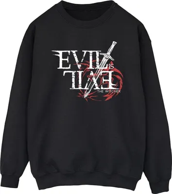 Produktbild von Netflix - "The Witcher Evil Is Evil" Sweatshirt für Herren BI47578 (XL) (Schwarz)