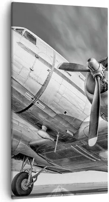 Produktbild von Bild auf Leinwand - Leinwandbild - Einteilig - Flugzeug Retro Flugzeug - 55x100cm - Wand Bild - Wanddeko - Wandbilder - Leinwanddruck - Bilder - Wanddekoration - Leinwand bilder - PA55x100-4952