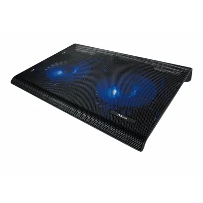 Produktbild von Trust Azul Laptop-Khlstnder fr 17,3 Zoll Laptops, Blaue Beleuchtung, USB-betrieb Laptop-Khler Stnder, Khlpad mit 2 Lfter fr Notebook, Netbook, Macbook - Schwarz
