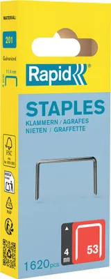 Obrázek produktu pro Rapid 40109501, 4 mm, Galvanizovaný kov, Ocel, Rapid (značka), 16 mm, 111 mm