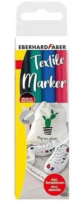 Zdjęcie produktu dla Markery do tkanin dla dzieci zestaw 4 kolory szablony prezent urodzinowy