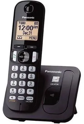 Obrázok produktu pre Panasonic KX-TGC210, bezdrôtový telefón DECT (1 telefónna jednotka), čierna, s handsfree, podsvieteným 1,6" LCD displejom a zobrazením telefónneho čísla