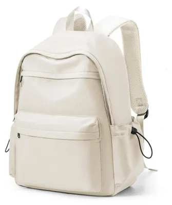 Produktbild von Schulrucksack Mädchen Jungen Rucksack Schule Teenager Wasserdicht Laptop 44x32x14cm Beige
