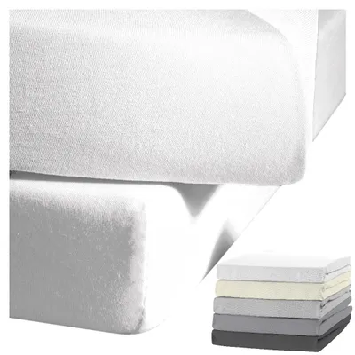 Produktbild von JACK by Kaeppel Biber Spannbettlaken Rundgummi Baumwolle Spannbetttuch 90x190-100x200 / 140-160x200 / 180-200x200 cm, Farbe:Weiß, Größe:180x200cm Spannbettlaken