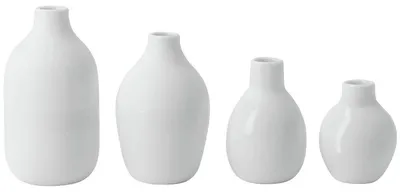 Produktbild von Räder Design Minivasen Flaschenvasen Weiß (4-teilig)