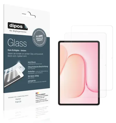 Produktbild von 2x Schutzfolie für Honor Pad 20 matt - Anti-Shock 9H Folie dipos Glass Kunststoffglas