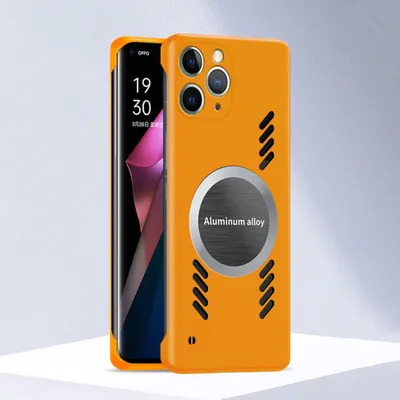 Produktbild von iPhone 11 Pro Max Hülle, Frameless PC Matt Kühlabdeckung Loch Wärmeableitung Schutzhülle für iPhone 11 Pro Max Orange
