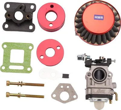 Produktbild von Tuning Vergaser Set 47 CCM / 49 CCM 15 mm rot Pocket Bike Mini Cross HMParts