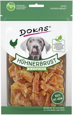 Produktbild von DOKAS - Hühnerbrust in Stückchen 10er Pack (10 x 70g)