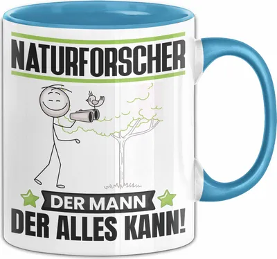 Produktbild von Naturforscher Tasse Geschenk für Naturforscher Der Mann Der Alles Kann Geschenkidee zum Geburtstag (Blau)