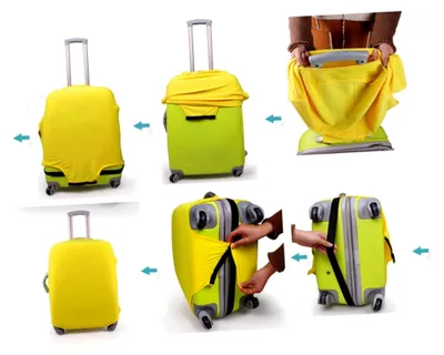 Produktbild von Gepäckhülle für Koffer und Trolleys in Violett