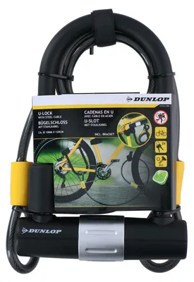 Immagine prodotto di Serratura per telaio di bicicletta DUNLOP, con cavo