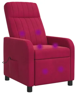 Obrázok produktu pre vidaXL Masážne relaxačné kreslo, vínová farba, zamat
