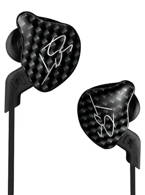 Zdjęcie produktu dla Słuchawki douszne KZ ZST Dynamic Hybrid z podwójnym przetwornikiem (czarne, bez mikrofonu)