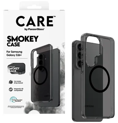 Produktbild von PanzerGlass CARE™ by ® Smokey Case m. Schwarz Qi Samsung Galaxy S26+, Cover, Samsung, Samsung - Galaxy S26+, Schwarz