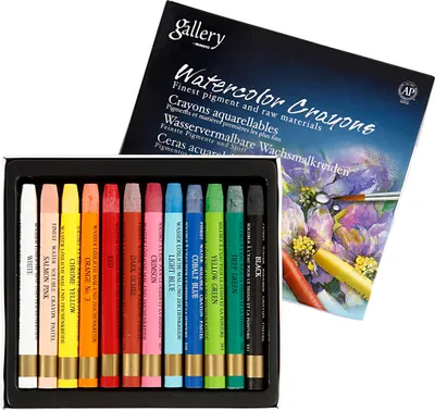 Produktbild von Mungyo Aquarellstifte, L: 9,3 cm, verschiedene Farben, 12 Stück, 1 Box
