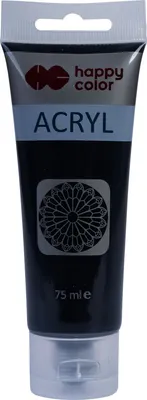 Immagine prodotto di Vernice acrilica nera Happy Color 75 ml