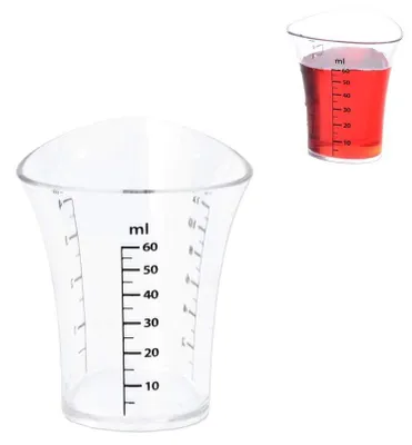 Barmaß 60 ml transparenter Messbecher für Cocktails