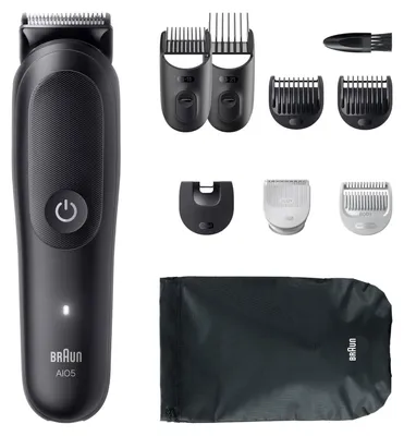 Produktbild von Braun AIO5540, Schwarz, 0,5 mm, 2,1 cm, Akku, 120 min, Integrierte Batterie