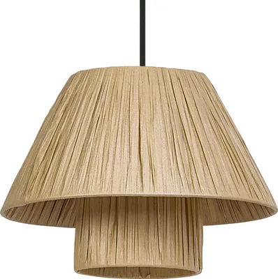 Zdjęcie produktu dla Dekoracyjna lampa wisząca OSRAM Decor z bambusowym abażurem, 280 mm, oprawka E27, IP20, brązowa