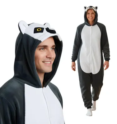 Immagine prodotto di Onesie Kigurumi Pigiama Costume travestimento Lemur XL: 175-185 cm