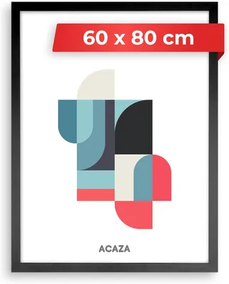 Produktbild von Bilderrahmen 60x80 cm, schwarz, MDF und Plexiglas, für Poster