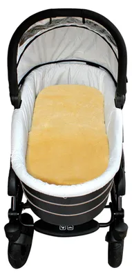 Produktbild von Heitmann Lammfelleinlage für Kinderwagen Lammfell ca.73x33cm gold beige