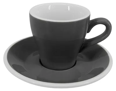 Immagine prodotto di Tazza da caffè con piattino Milano, 75 ml, grigio