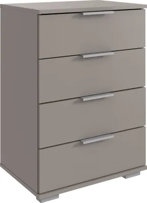 Produktbild von Hochkommode >Easy Plus< 4 Schubladen, in SAHARAGRAU - 52x74x38cm (BxHxT)