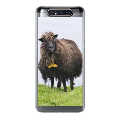 Produktbild von MuchoWow® Handyhülle Schutzhülle Hülle für Samsung Galaxy A80 Schafe - Braun - Meer Silikon Softcase Handy Hülle - Schutzdeckel